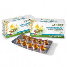 Комплекс ОМЕГА+ - Источник полиненасыщенных жирных кислот, 30 капсул, Choice
