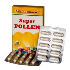 Мультивитаминный комплекс Супер-пыльца Super Pollen, 20 капсул, Пчелопродукт