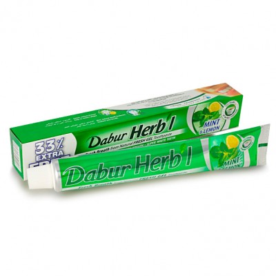 Зубная паста Лимон и Мята, 75 + 25 г, Dabur
