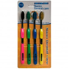 Бамбуковые зубные щетки Микс Nano Dental Care, уп.4 шт.