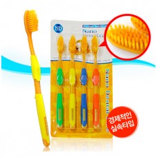 Бамбуковые зубные щетки с ионами золота Nano Dental Care, уп.4 шт.