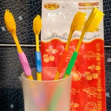 Бамбуковые зубные щетки с ионами золота Nano Dental Care, уп.4 шт.