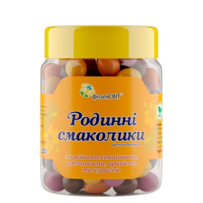 РОДИННІ СМАКОЛИКИ фитапидраже, 220 г, Фитаписвит